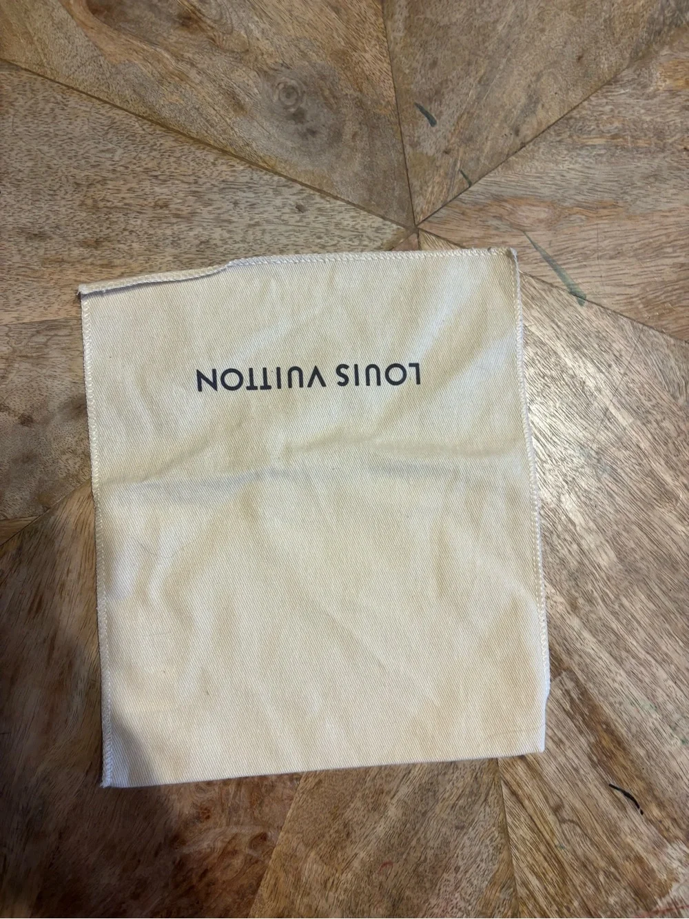 Louis Vuitton Cream Canvas Logo Dust Pouch
